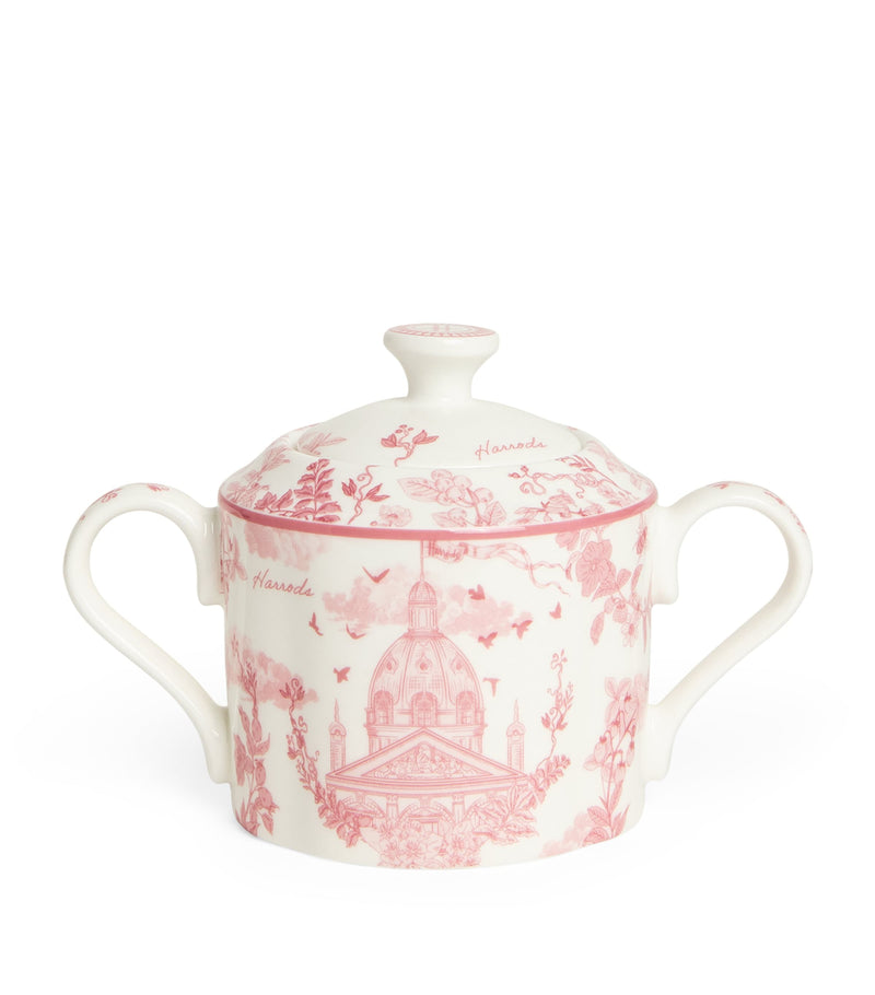 Harrods bone china toile sugar bowl, UK version