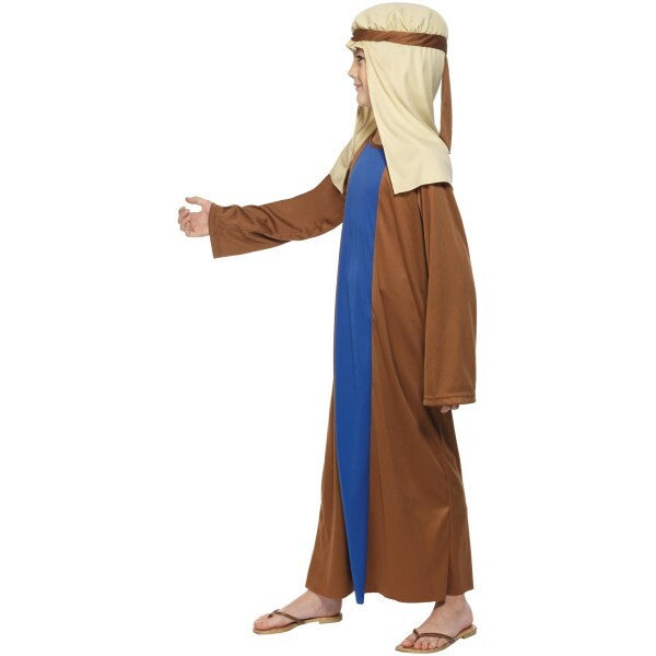 Smiffys Joseph costume child brown robe headpiece (British brand)