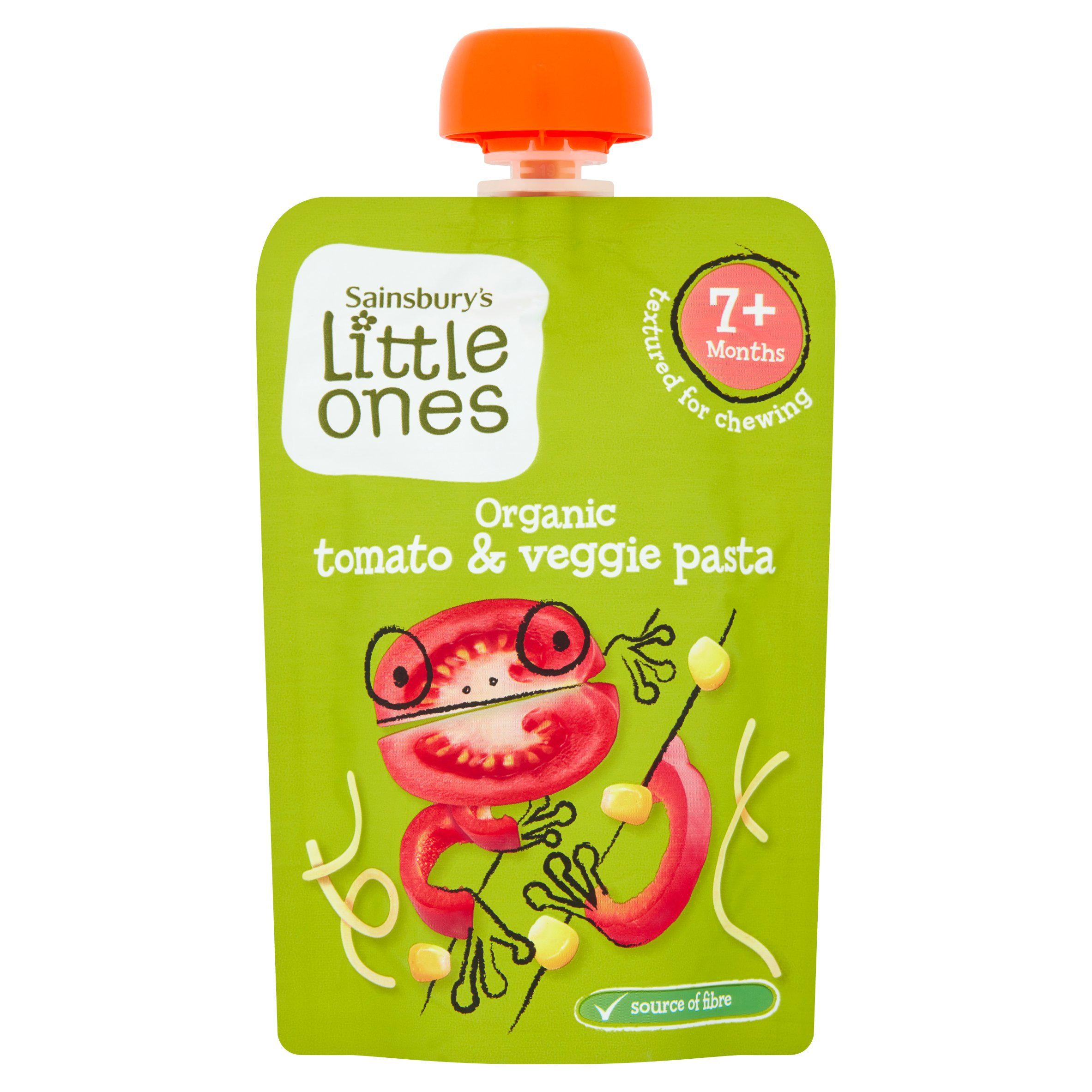 Sainsbury's Little Ones Organic Tomato & Veggie Pasta 7+ Months 130g baby meals Sainsburys   