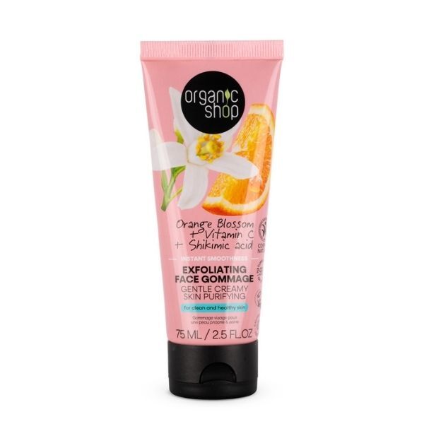 Organic Shop Orange Blossom Face Gommage 75ml, imported from the UK