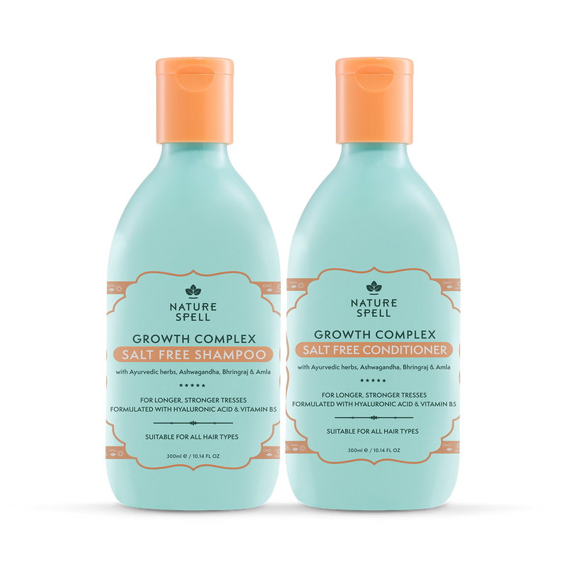 Nature Spell Hair Growth Set with shampoo conditioner mask oil - British product