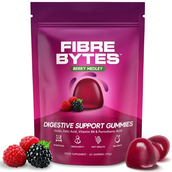 BYTES Co. Digestive Support Gummies Berry Flavour 60 Gummies, UK version