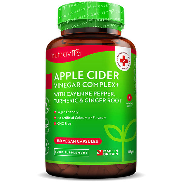 Nutravita Apple Cider Vinegar + Turmeric & Ginger - 180 Caps GOODS Superdrug   