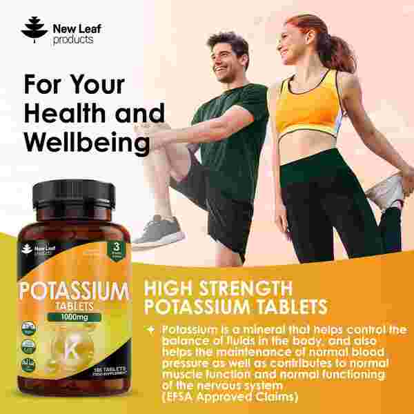 Potassium Supplements High Strength - 180 Vegan Electrolytes