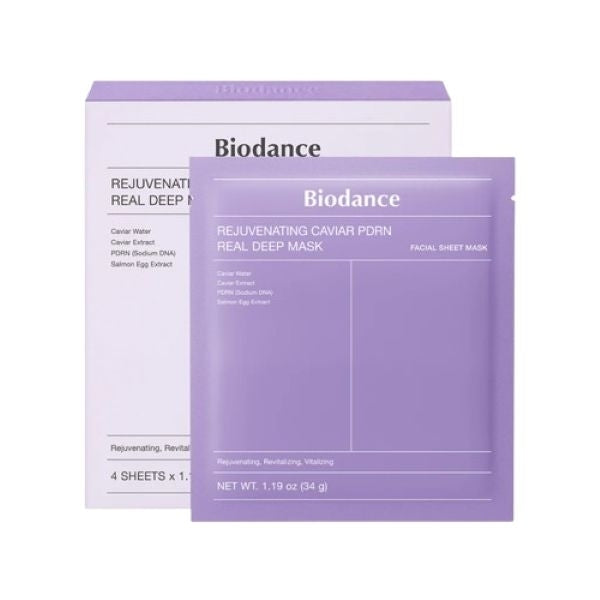 Biodance rejuvenating caviar PDRN face mask 4 pack, UK version
