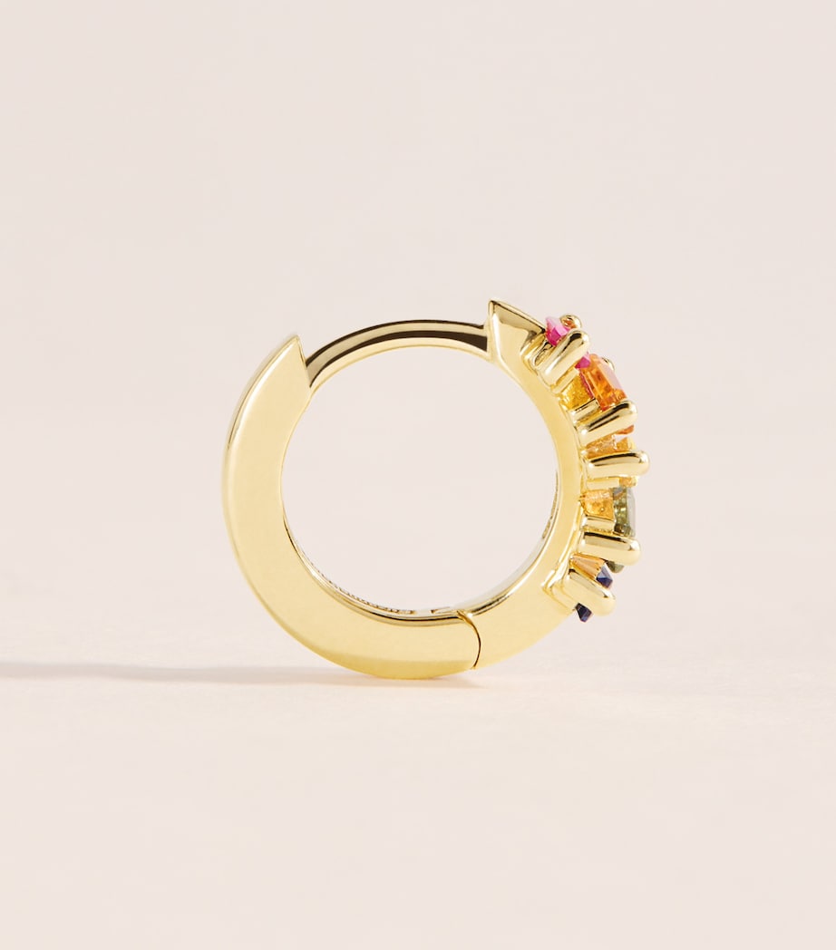 Suzanne Kalan rainbow sapphire bold huggie earrings, UK version