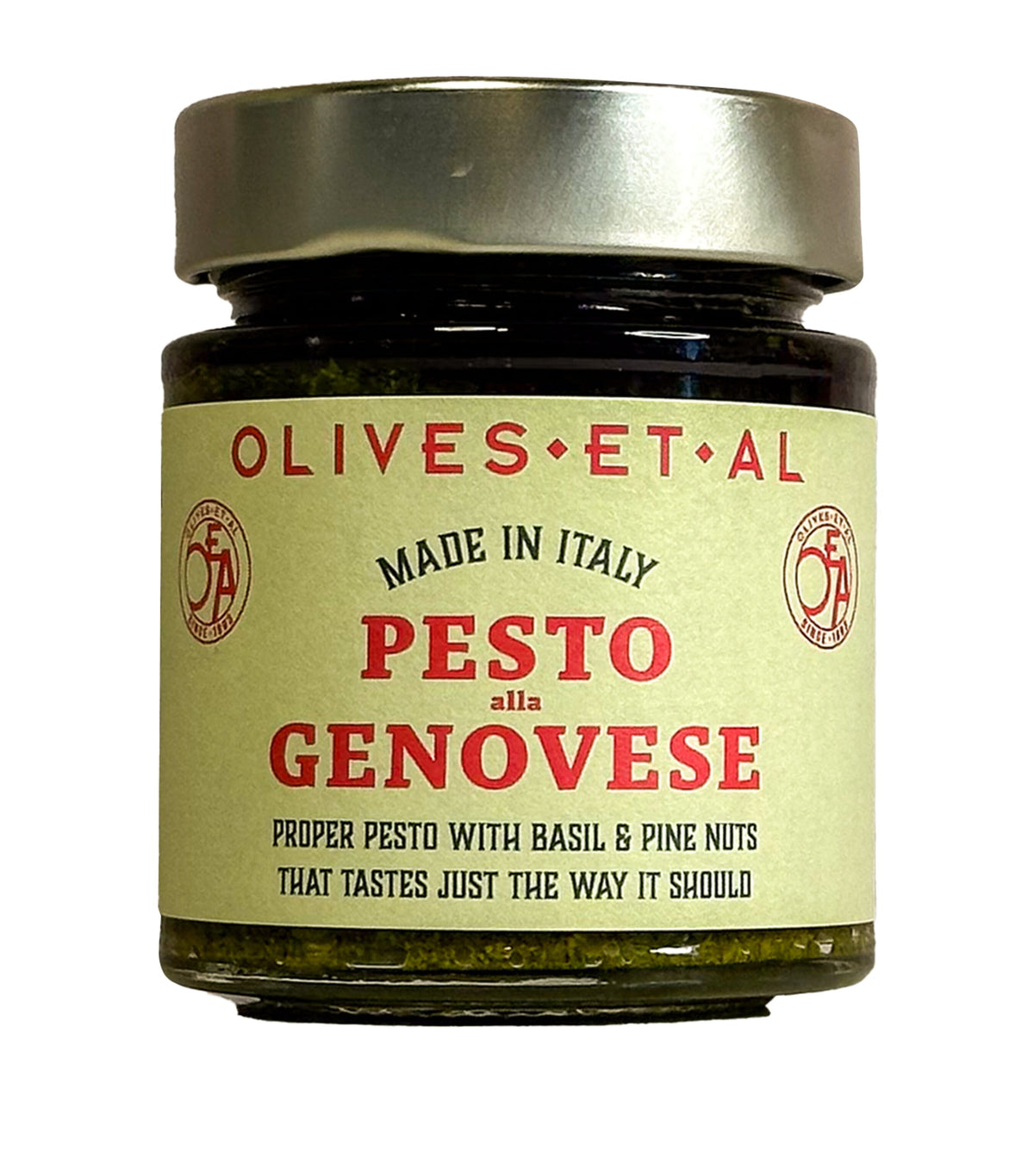 Olives Et Al Genovese Basil & Pine Nut Pesto 135g, imported from the UK