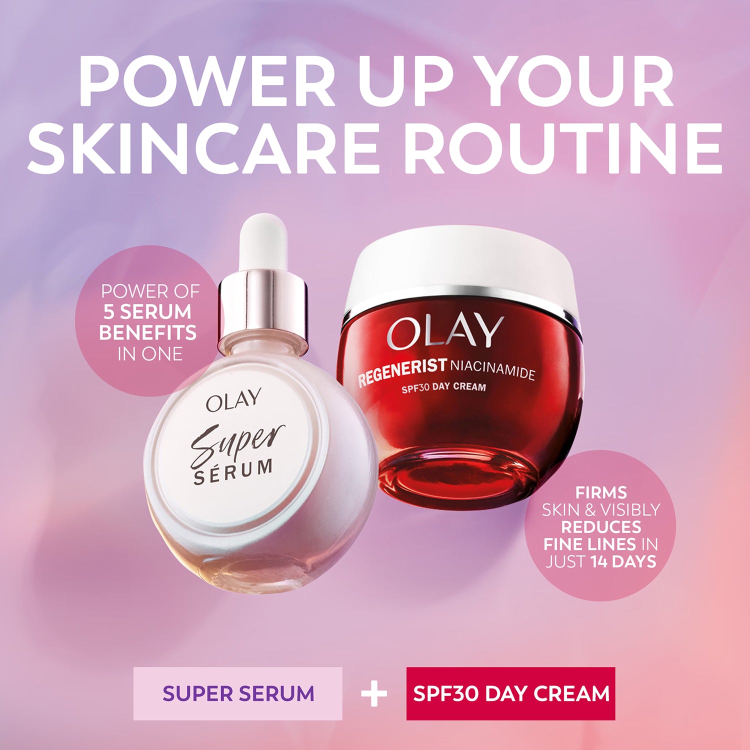 Olay Super Powered Duo Giftset with Super Serum and SPF30 day cream (British brand)
