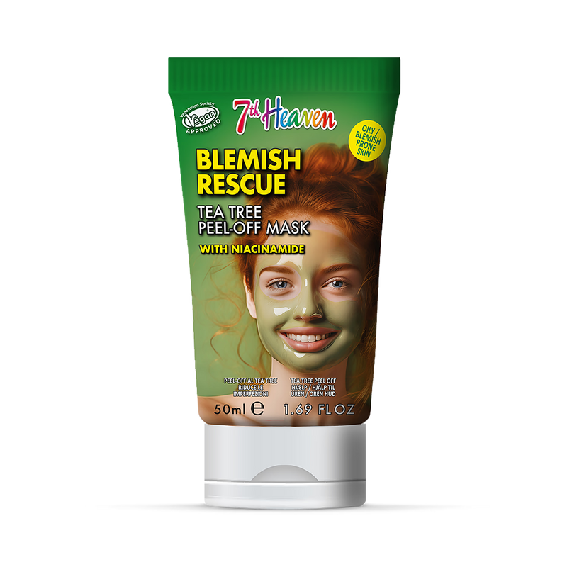 7th Heaven face mask blemish rescue tea tree 50ml, imported from the UK