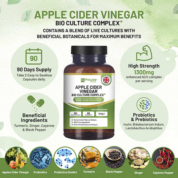 Prowise Apple Cider Vinegar Complex 1300mg 180 capsules