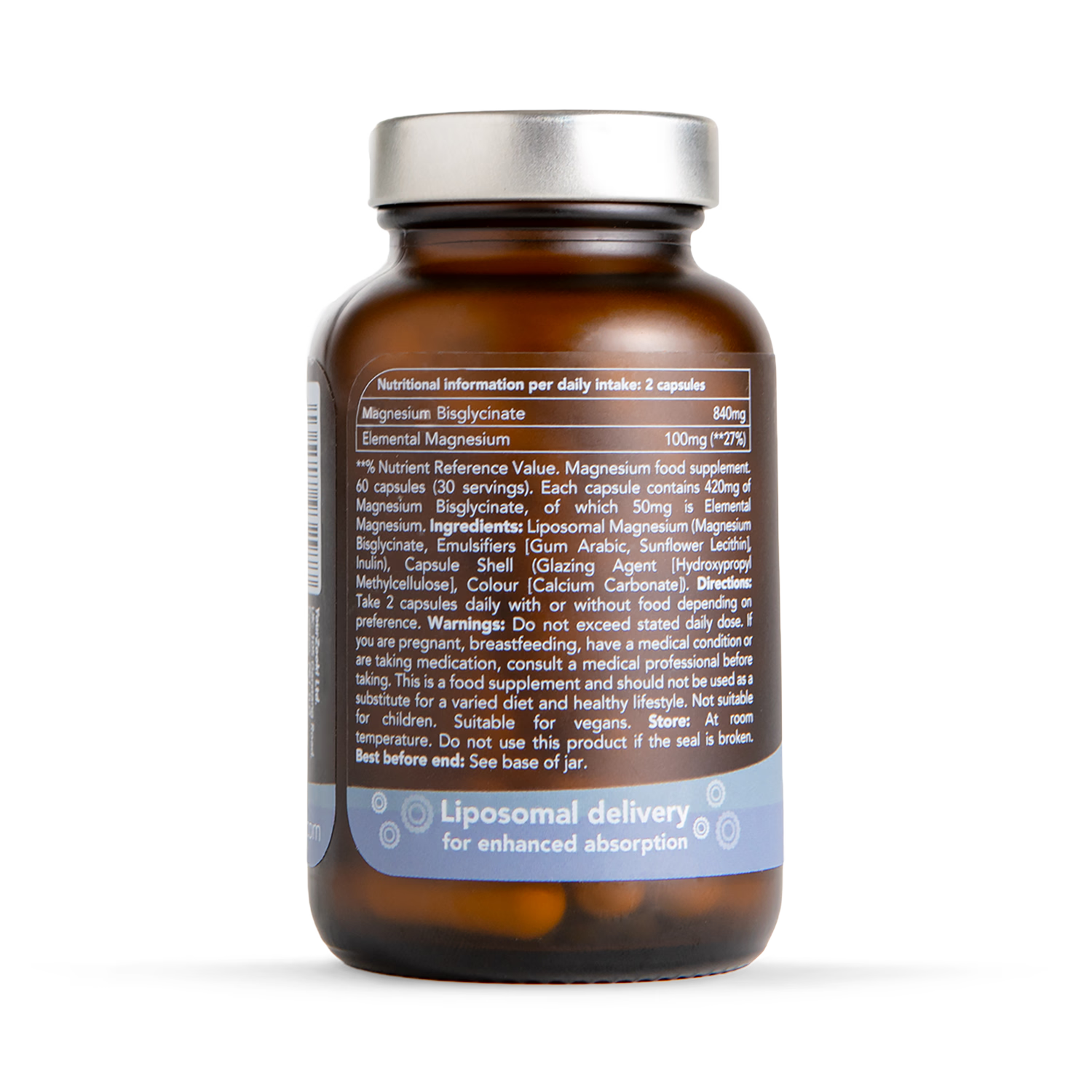 Zooki liposomal magnesium bisglycinate supplement 60 capsules, UK version