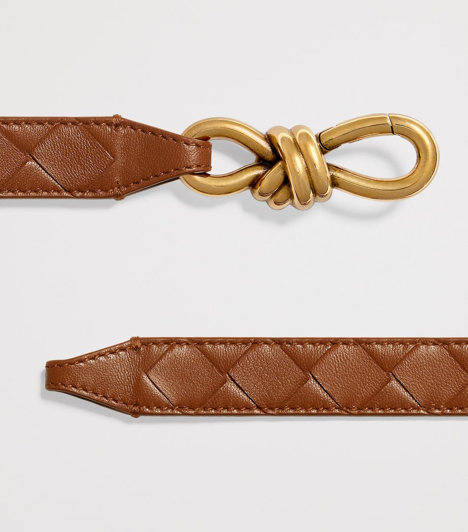 Bottega Veneta Intrecciato leather belt 2cm, UK version
