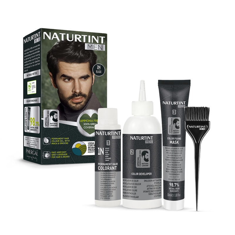 Naturtint Men hair colour gel 1N Black 170ml, imported from the UK