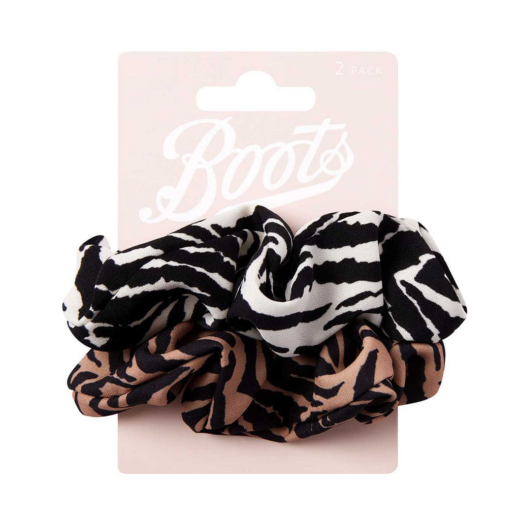 Boots Zebra Print Scrunchies 2 pk