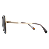 Polaroid grey polarised sunglasses oversized hexagonal, imported from the UK