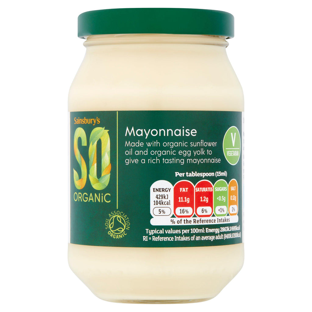 Sainsbury's Mayonnaise, SO Organic 250ml