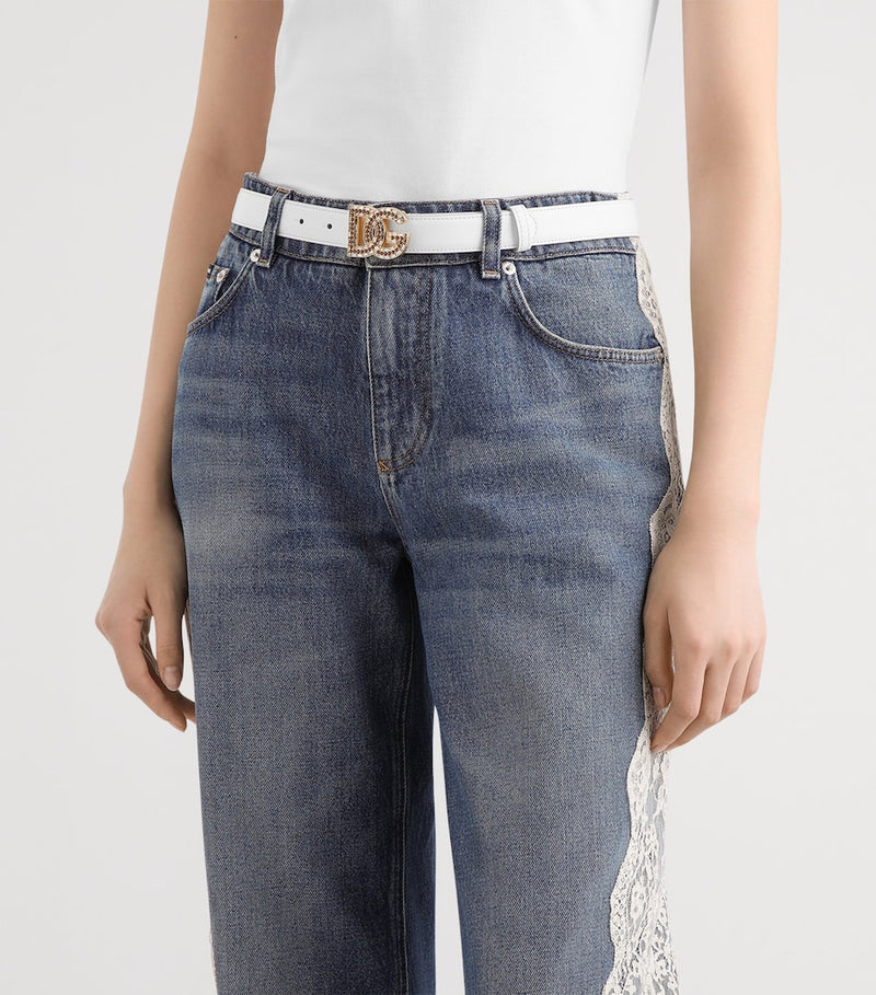 Dolce&Gabbana calfskin logo belt, imported from the UK
