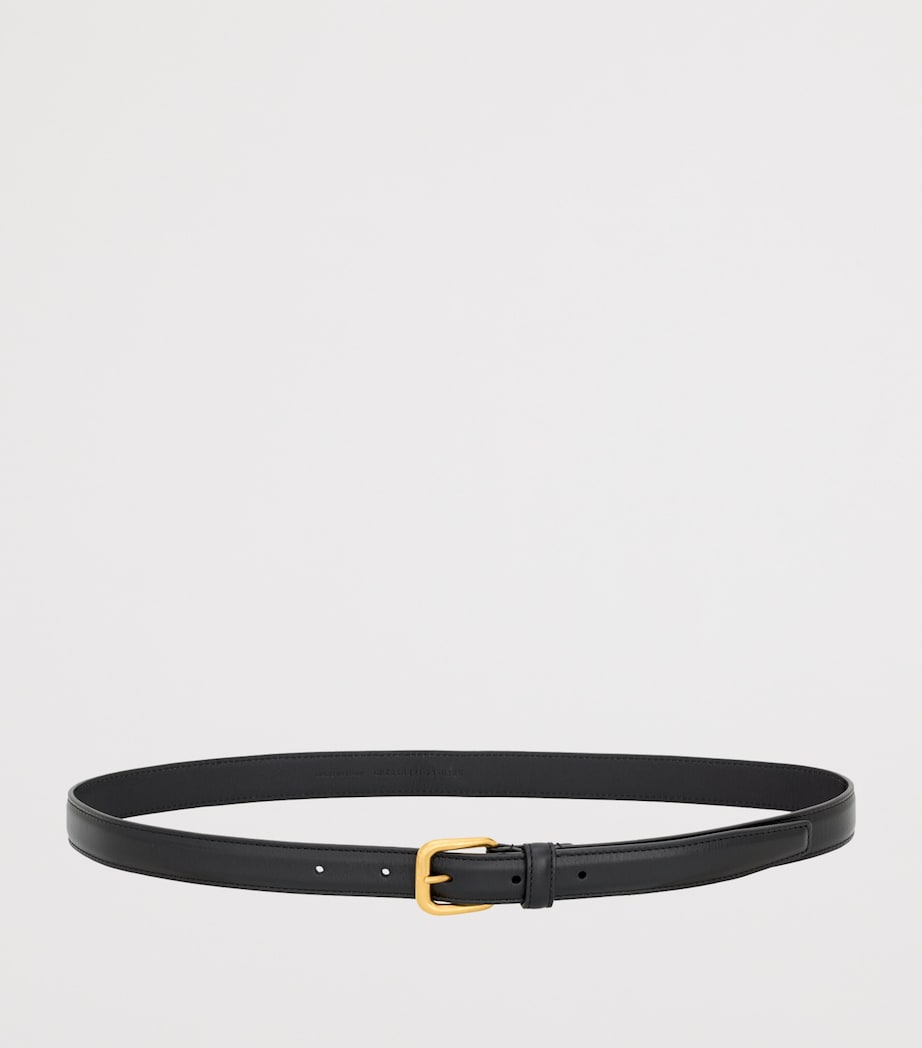 Saint Laurent leather rectangle buckle belt 2cm width, UK version