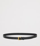 Saint Laurent leather rectangle buckle belt 2cm width, UK version