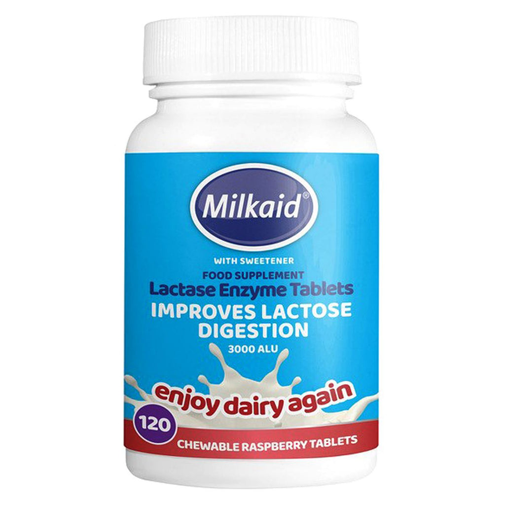 Milkaid Lactase Enzyme Supplement - 120 Tablets