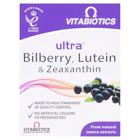 Vitabiotics Ultra Bilberry, Lutein & Zeaxanthin Tablets x30 GOODS Sainsburys   