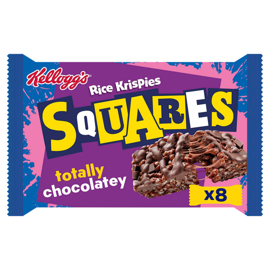 Kellogg's Rice Krispies Squares Chocolatey Bars 8x GOODS ASDA   