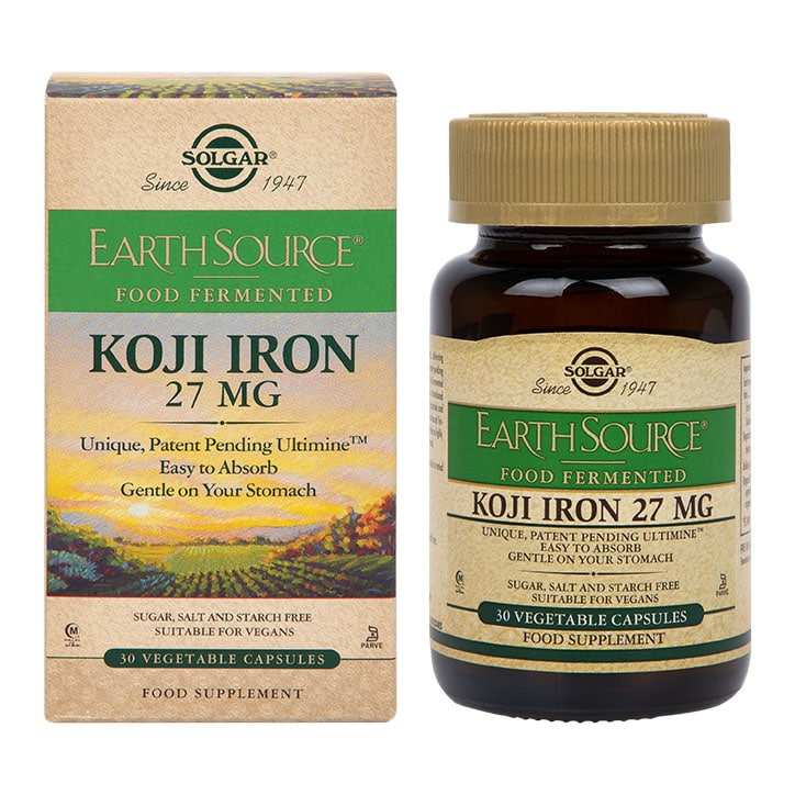 Solgar Earth Source Food Fermented Koji Iron 30 Capsules GOODS Holland&Barrett   