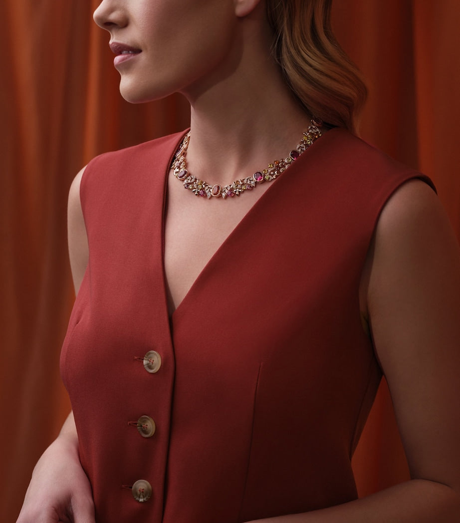 Boodles Palace necklace rose gold gemstones diamonds - British product