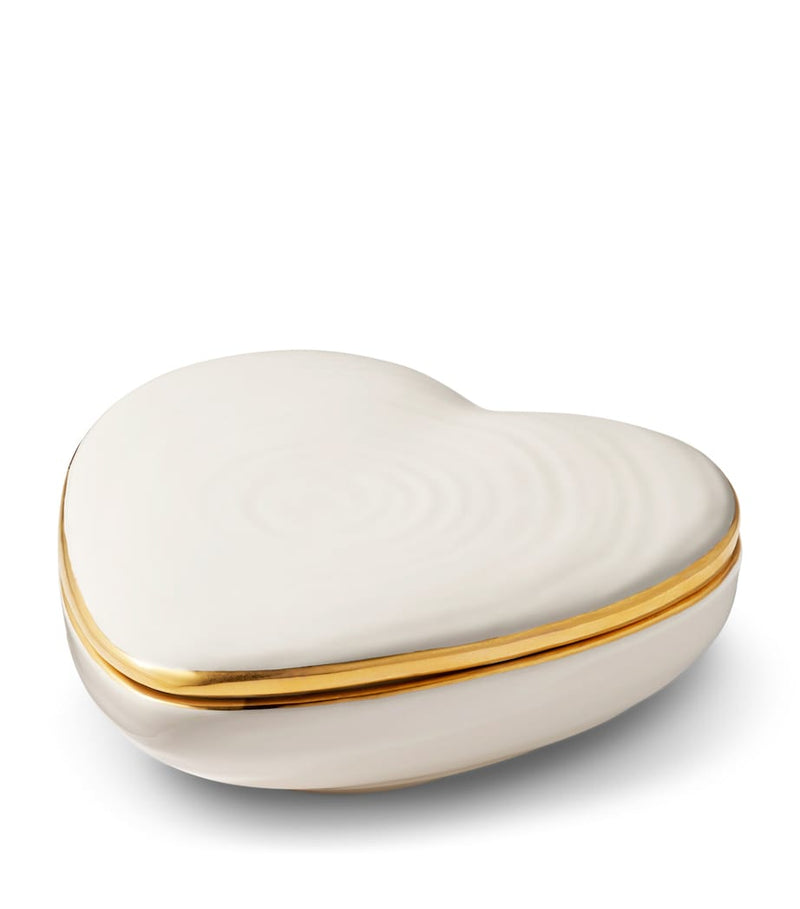 Aerin shagreen heart jewellery box - British product