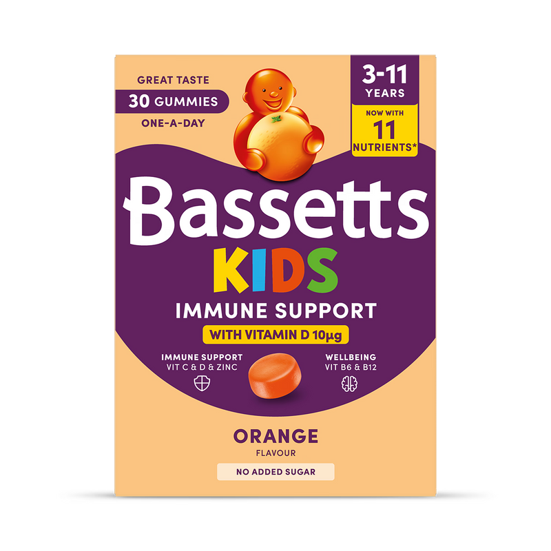 Bassetts kids immune support orange gummies 30 imported from the UK