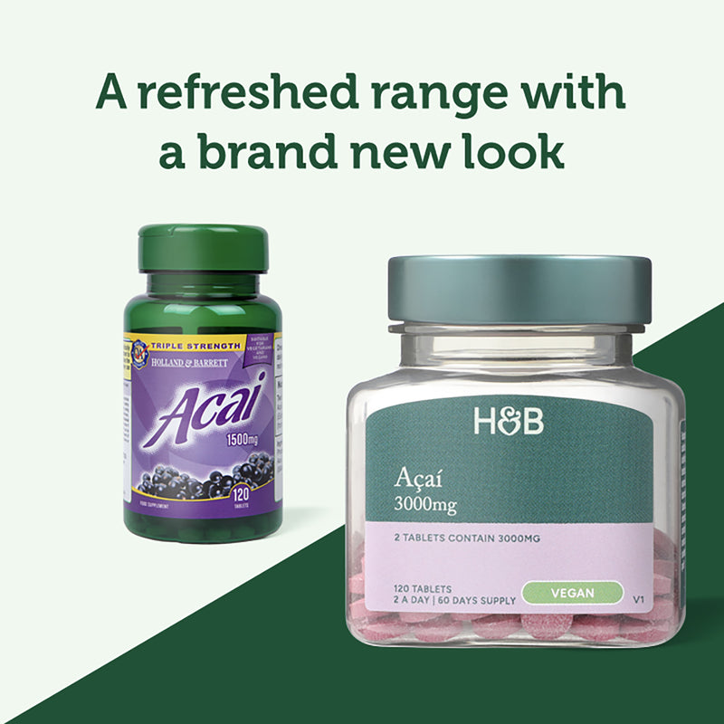 Holland & Barrett Acai Berry 1500mg Tablets 120 count, UK version