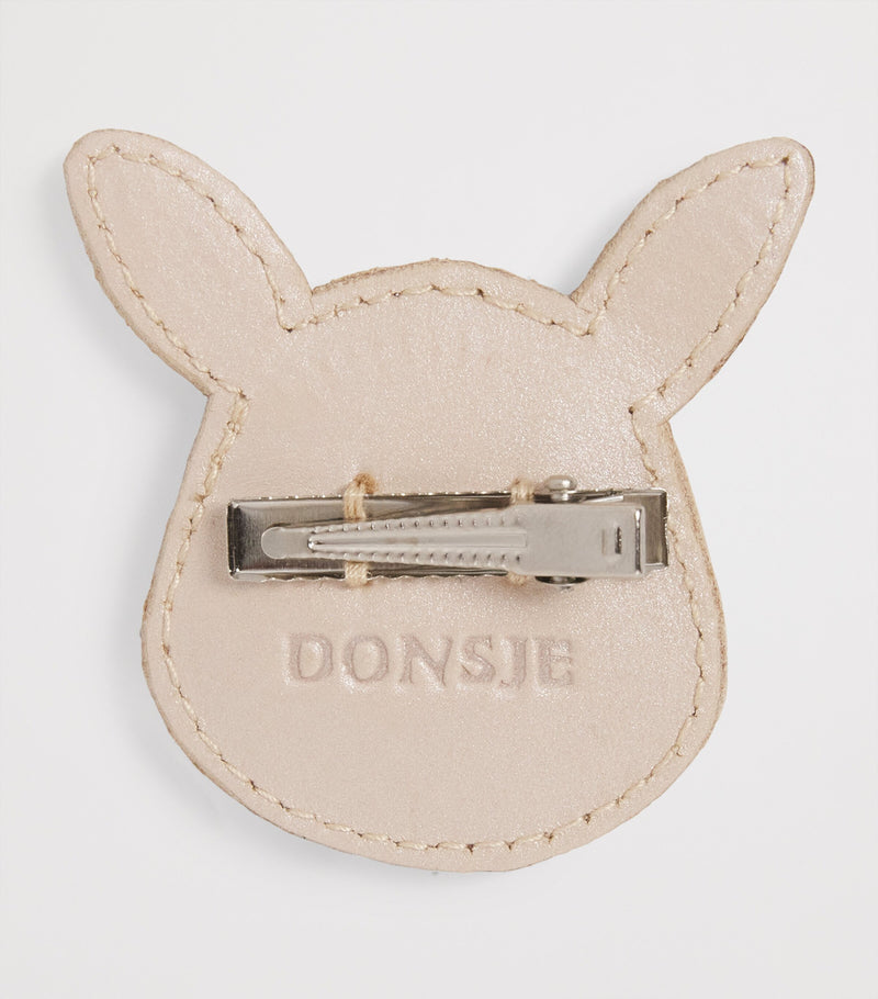 Donsje leather bunny hair clip - British product