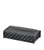 Riviere quilted leather rectangle tissue box, imported from the UK