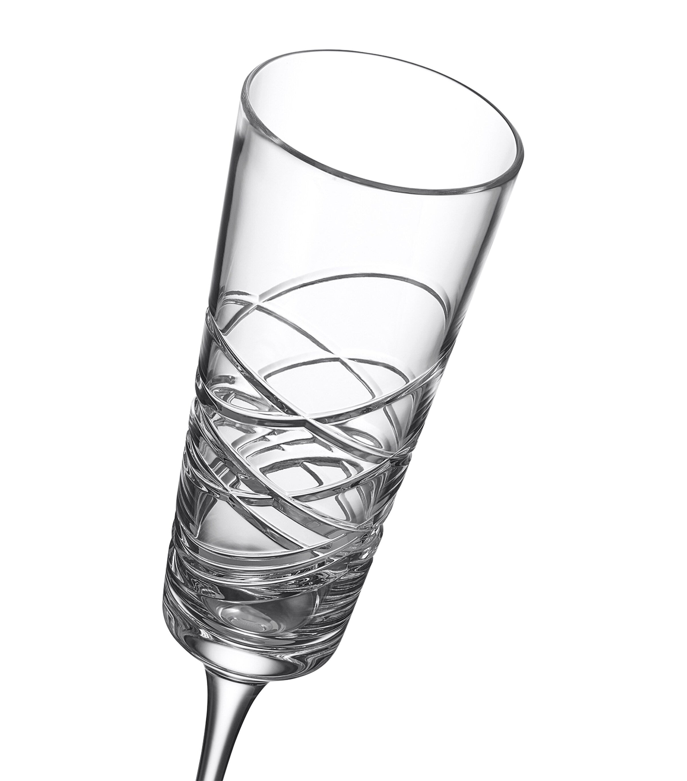 Waterford set of 2 crystal Aran champagne flutes 275ml (British brand)