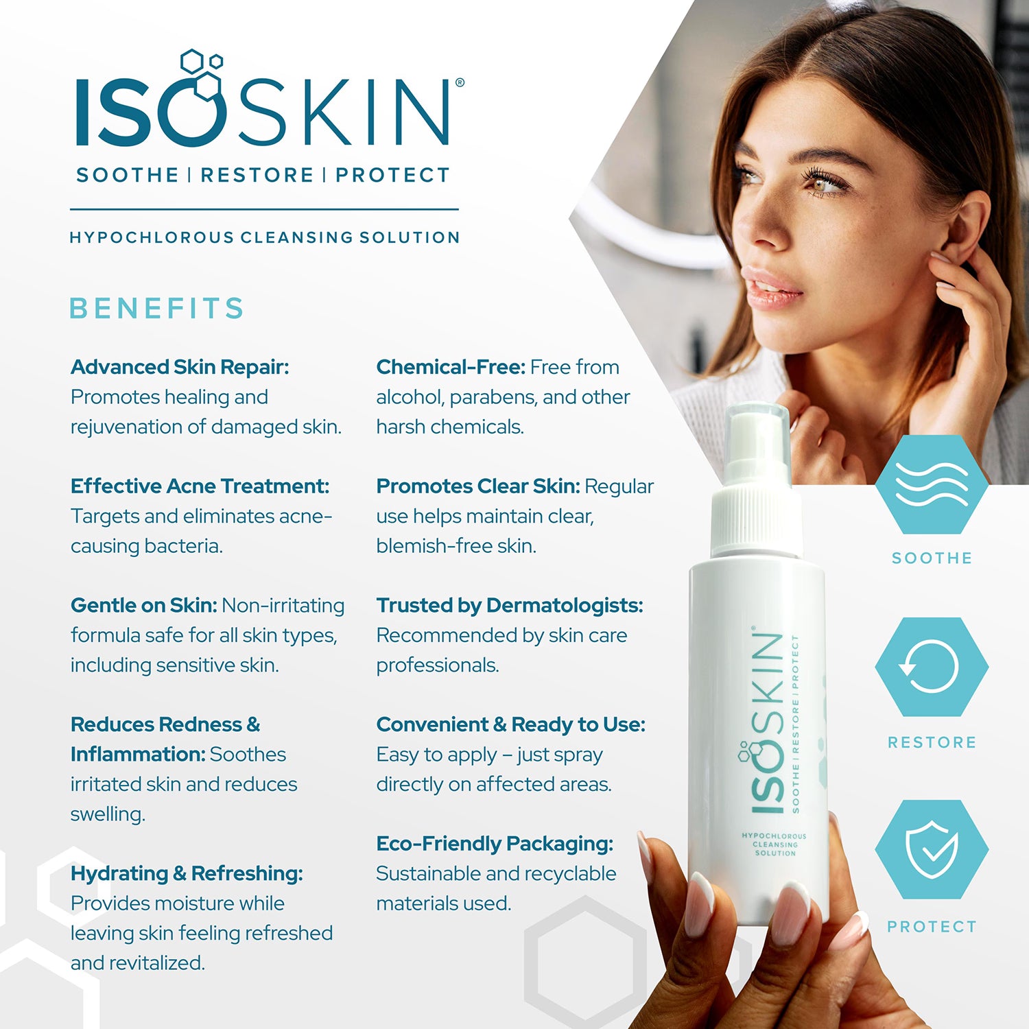 Isoskin hypochlorous cleansing solution spray, UK version