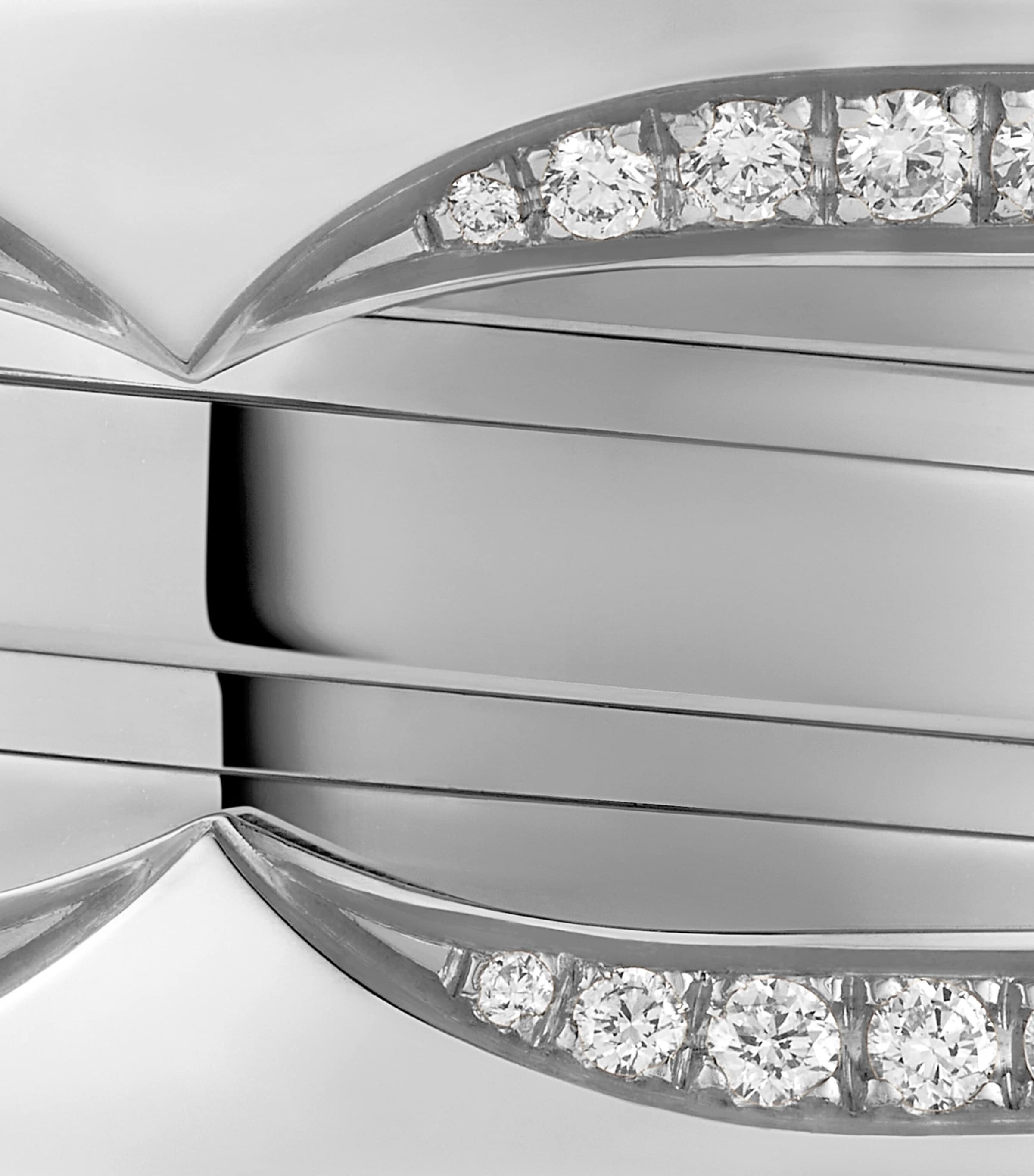Bvlgari B.zero1 three-band white gold ring, imported from the UK