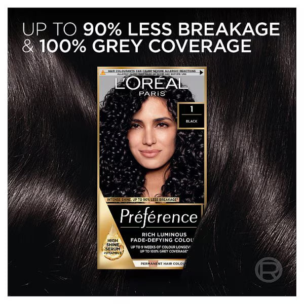 L'Oreal Paris Hair Dye Kit 1 Napoli Black, UK version