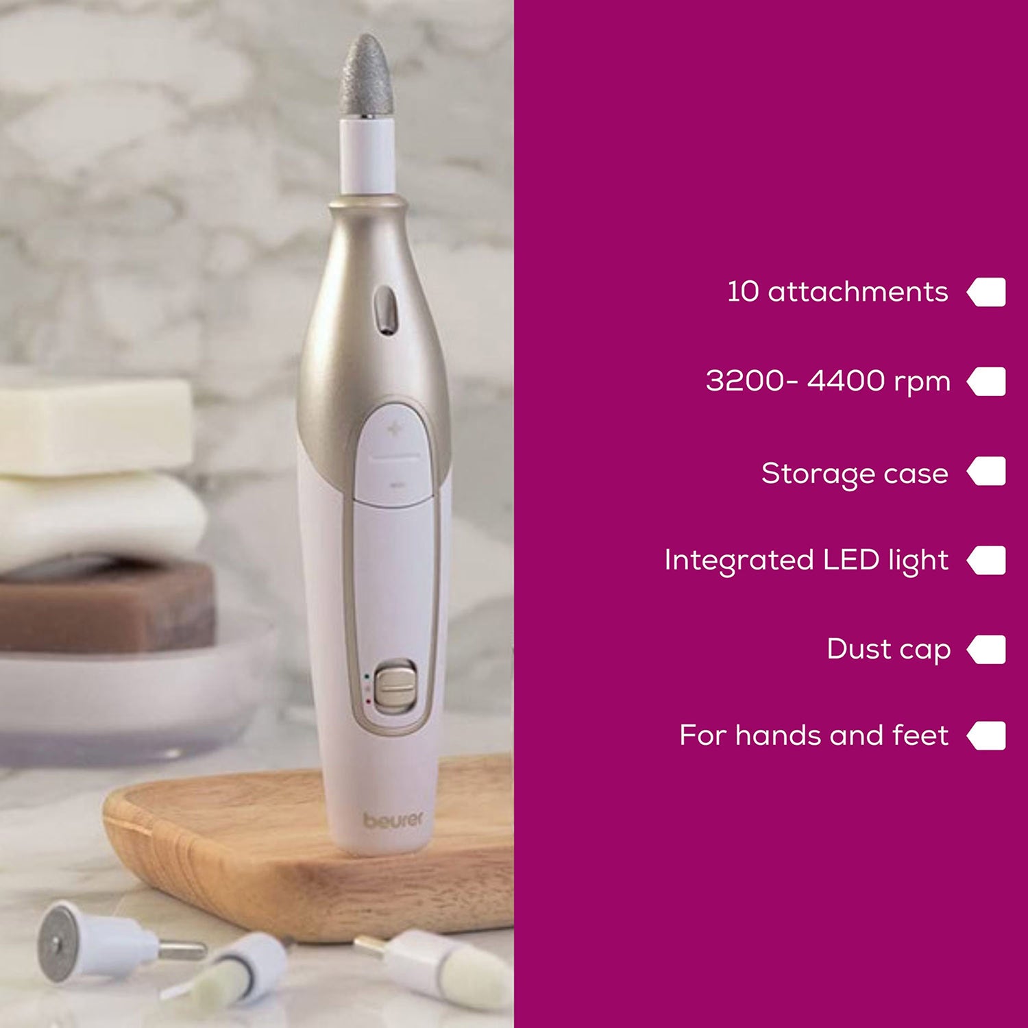 Beurer cordless manicure pedicure set - British product