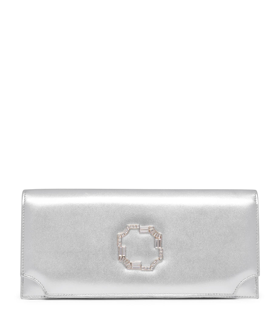 Malone Souliers Vivien metallic leather clutch bag - British product