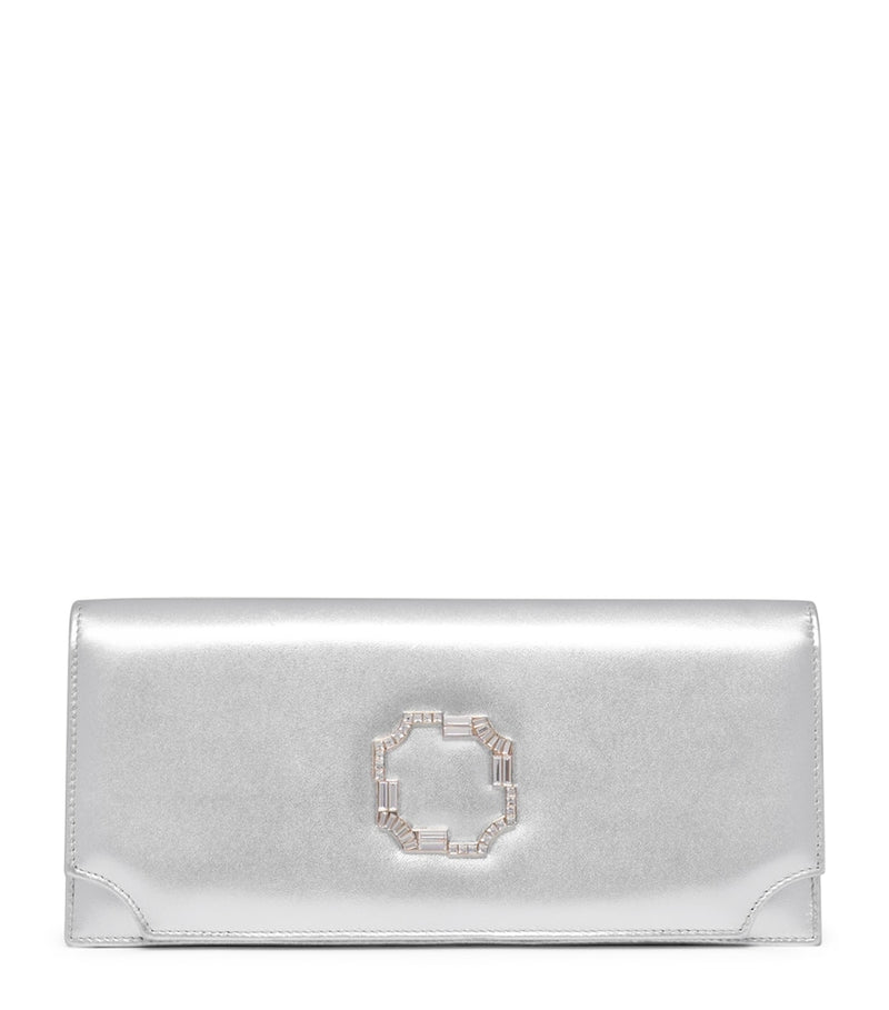 Malone Souliers Vivien metallic leather clutch bag - British product