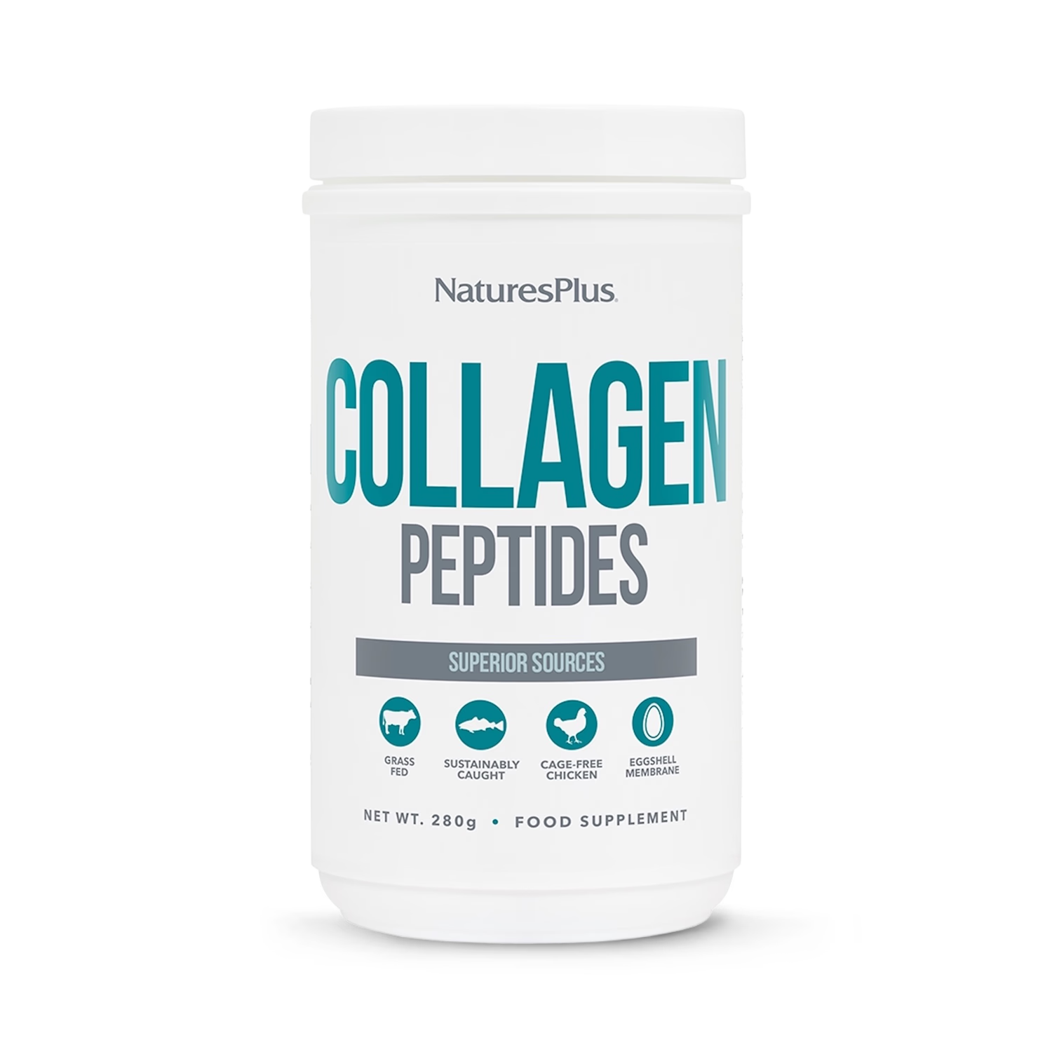 NaturesPlus collagen peptides powder with vitamin C 280g (British brand)