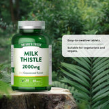 Nature's Truth Milk Thistle 2000mg supplement 60 tablets, UK version