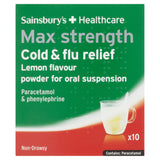 Sainsbury's Max Flu Relief Powder, Lemon x10 GOODS Sainsburys   