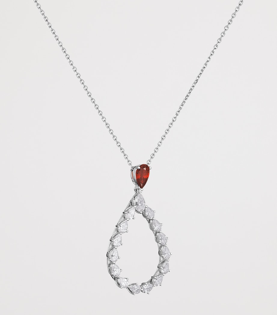 Chopard L'Heure du Diamant necklace white gold diamonds ruby - British product