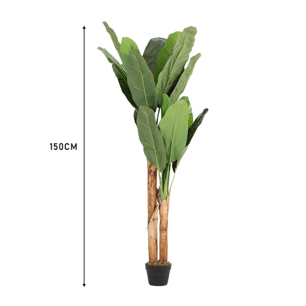 Livingandhome artificial banana tree potted 150cm, imported from the UK
