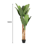 Livingandhome artificial banana tree potted 150cm, imported from the UK