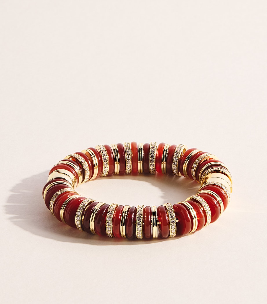 Eddie Borgo Lenox bracelet amber carnelian gold-plated, imported from the UK