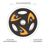 Phoenix Fitness Olympic weight plate 15KG, imported from the UK