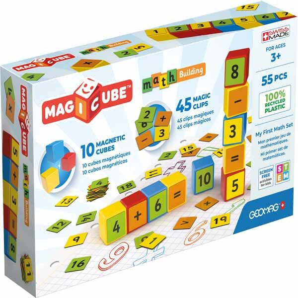 Geomag Magicube Maths Builder 55 piece set, UK version
