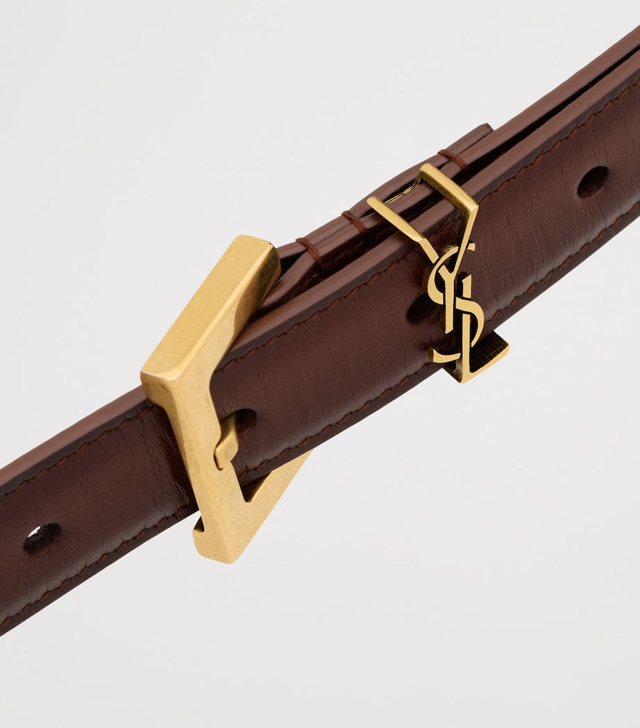 Saint Laurent Cassandre belt smooth calfskin 2cm, UK version
